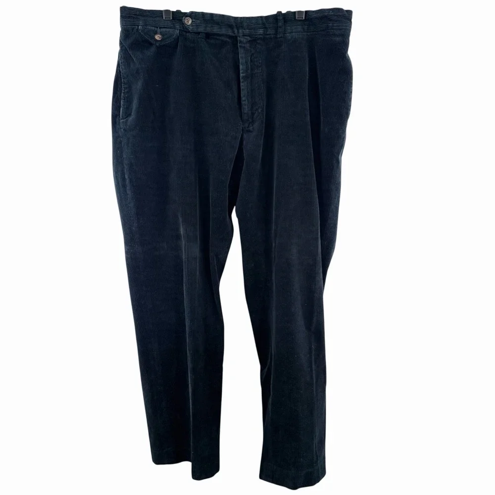 Polo Ralph‎ Lauren Trousers Mens W38 L30 Navy Corduroy Pants Fine Tailoring Cord